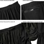 Men's Lightweight Quick-Dry Running Shorts with Zipper Pocket - Perfect for Summer Workouts