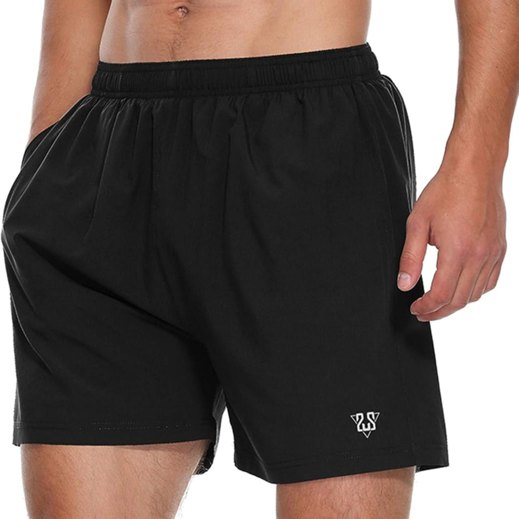 Men's Lightweight Quick-Dry Running Shorts with Zipper Pocket - Perfect for Summer Workouts