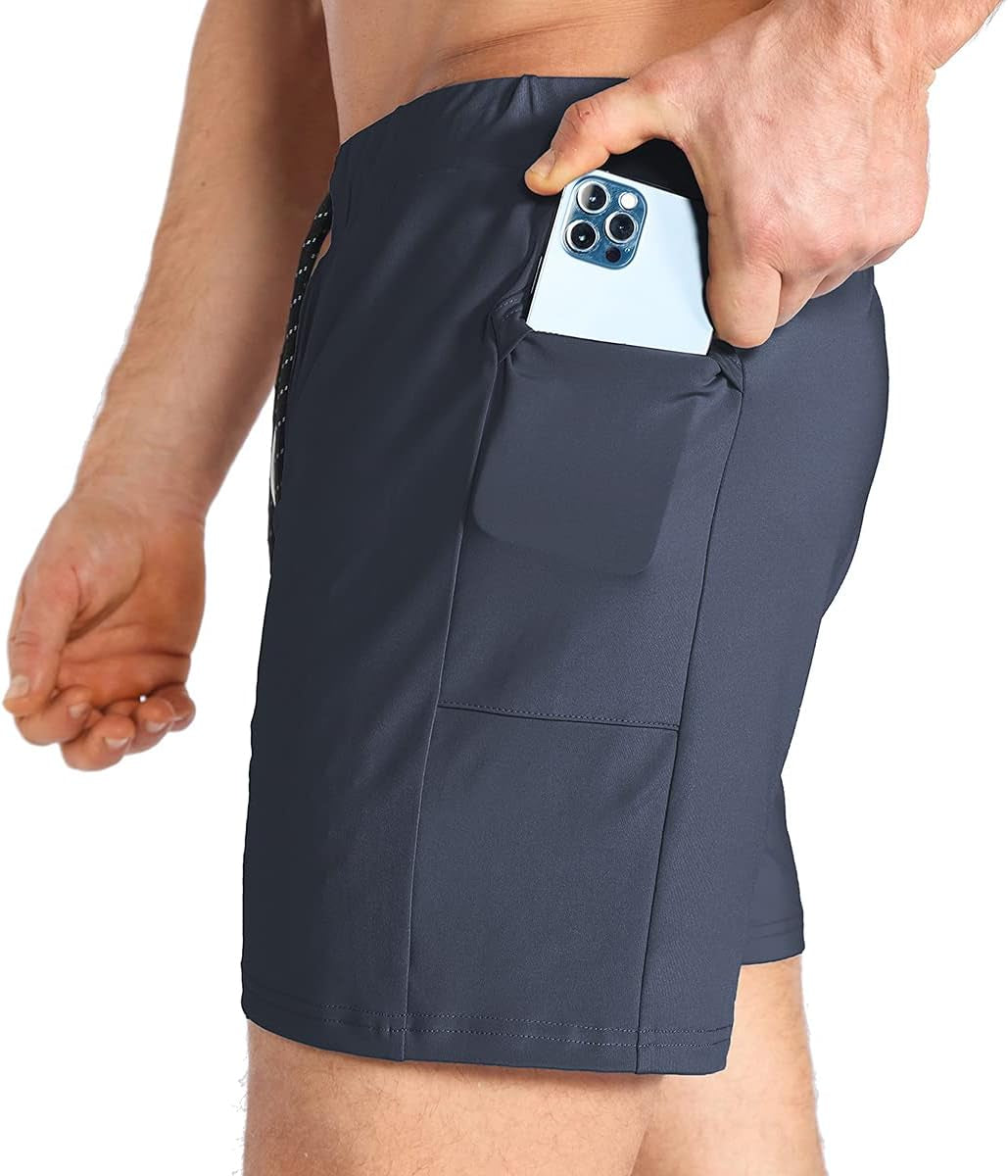 Elevate Your Workout with BROKIG Men's Lightweight Quick-Dry Gym Shorts - Perfect for Bodybuilding, Running, and More!