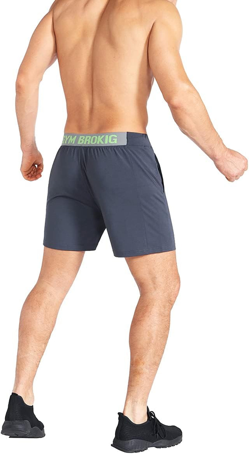 Elevate Your Workout with BROKIG Men's Lightweight Quick-Dry Gym Shorts - Perfect for Bodybuilding, Running, and More!